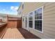 Relaxing wood deck with exterior views from the backyard at 4874 Seldon Se Way, Smyrna, GA 30080