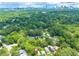 Scenic aerial view of the property, highlighting the lush green surroundings and distant skyline views at 1649 Nw Ezra Church Nw Dr, Atlanta, GA 30314