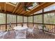 Comfortable screened porch with wood ceiling and nature views at 195 Blackberry Run, Fayetteville, GA 30214