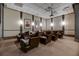 Cozy theater room equipped with plush chairs, projector, and screen to enjoy movie nights at home at 3040 Peachtree Nw Rd # 1713, Atlanta, GA 30305