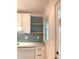 Close-up of a modern kitchen with subway tile and open shelving at 3604 Orchard Cir, Decatur, GA 30032