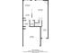 First floor layout featuring living room, kitchen, dining area, bath, laundry, foyer and garage at 513 Shadow Valley Ct, Lithonia, GA 30058
