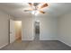Bedroom with neutral carpet, paint, and ceiling fan at 5341 Terrytown Ln, Lithonia, GA 30038