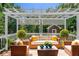 Inviting outdoor patio with comfortable seating, pergola, and lush greenery at 901 Chadwick Park Dr, Lawrenceville, GA 30045