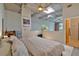 Bedroom with ceiling fan, skylight, and view of office space at 195 Arizona Ne Ave # 199, Atlanta, GA 30307