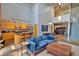 Spacious open-plan living area features the kitchen, dining area, and lounge area at 195 Arizona Ne Ave # 199, Atlanta, GA 30307