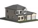 Two-story home with a neutral-colored facade, dark roof, and two-car garage featuring modern window design at 1907 Spivey Village Cir, Jonesboro, GA 30236