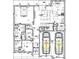 Detailed first floor plan featuring a living room, primary bedroom, kitchen, garage, and outdoor space at 1907 Spivey Village Cir, Jonesboro, GA 30236
