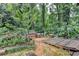 The wooded backyard offers a shed and lush greenery at 3229 Richwood Dr, Duluth, GA 30096