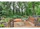 Spacious wooden deck featuring a hot tub, outdoor seating, and a lush treed backdrop at 3229 Richwood Dr, Duluth, GA 30096