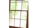 Close up of a double hung window with a wooded view from within the house at 340 Sherwood Se Cir, Conyers, GA 30094