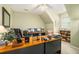 Well-lit office space features ample work areas and plenty of storage space at 4653 Glory Maple Trce, Powder Springs, GA 30127