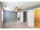 Spacious main bedroom with carpet and ensuite bathroom and closet at 6726 Gallant Se Ct # 30, Mableton, GA 30126