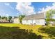 Well-kept backyard featuring a green lawn, a patio set, and tidy landscaping at 2545 Lake Royale Dr, Riverdale, GA 30296