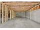 Spacious unfinished basement with concrete floor and walls, exposed wooden frame ceiling, ready for customization at 2395 Kilgore Road (Lot 7) Rd, Buford, GA 30519