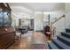 Grand foyer with staircase and view of formal dining room at 2350 Rosebrook Se Xing, Atlanta, GA 30339