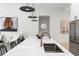 Kitchen island with marble countertop and stainless steel sink at 6178 Lake Lanier Height Rd, Buford, GA 30518