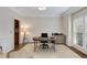 Bright office featuring custom trim, hardwood floors, shuttered windows, and classic furnishings at 820 Chelsea Park Ne Dr, Marietta, GA 30068