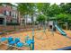 Community playground with climbing structure and swings at 11352 Musette Cir, Alpharetta, GA 30009