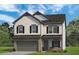 Charming two-story home featuring brick accents, gray siding, and black shutters at 146 Silver Leaf Trce, Douglasville, GA 30134