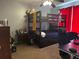 Bedroom with bunkbeds, ceiling fan, and a desk at 1498 Park Knoll Trl, Lawrenceville, GA 30043