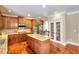 Gourmet kitchen with granite countertops, stainless steel appliances, and center island at 2458 Brook Park Trl, Snellville, GA 30078