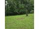 A view of the green backyard with a steel barrel at 3025 Butler Creek Nw Rd, Kennesaw, GA 30152