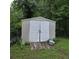Shed in the backyard with double doors at 3025 Butler Creek Nw Rd, Kennesaw, GA 30152