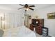 Bedroom features built-in desk, closet and neutral tones for a relaxing atmosphere at 67 Middleton Se Ct, Smyrna, GA 30080