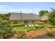 Well-manicured backyard with a patio, grill, mature trees, and lush landscaping at 2145 Charleston Oak Cir, Lawrenceville, GA 30043