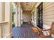 Inviting front porch featuring classic rocking chairs, wooden deck, and stately columns at 516 Black Horse Cir, Canton, GA 30114