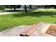 Front yard view from the stoop of the brick house at 6521 Menlo Way, Rex, GA 30273