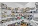 Organized pantry features wire shelving and various containers for efficient storage of food items and kitchen supplies at 104 Woodland Ln, Canton, GA 30114