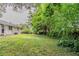 View of the large backyard with an expansive lawn and a tree line for privacy at 2839 Long Way, Decatur, GA 30032