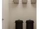 Organized closet with wire shelving and dark woven baskets for storage at 1924 Logan Se Ln, Conyers, GA 30094
