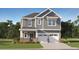 Charming two-story home with gray siding, white trim, double garage, and well-manicured lawn at 1924 Logan Se Ln, Conyers, GA 30094