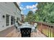 Spacious wooden deck featuring outdoor seating and dining area, perfect for entertaining or enjoying the scenery at 3845 Lake Lanier Dr, Duluth, GA 30097