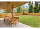 Spacious backyard with a covered patio, perfect for outdoor dining and entertaining with a lawn at 1302 Ladd St, Atlanta, GA 30310