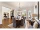 Elegant dining room with modern chandelier, hardwood floors, and bright window at 2250 Blackheath Trce, Alpharetta, GA 30005