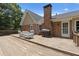 Exterior view of the wood deck and the backyard at 3500 Thunderwood Ln, Snellville, GA 30039