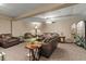Finished basement featuring plush carpeting, recessed lighting, and ample seating at 3500 Thunderwood Ln, Snellville, GA 30039