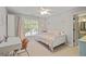 This bright bedroom features neutral decor, plush carpet and natural light at 2023 Belridge Se Ct, Smyrna, GA 30080