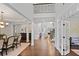 Open foyer with high ceilings, hardwood floors, and views to the dining and living areas at 2023 Belridge Se Ct, Smyrna, GA 30080