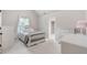 Well-lit bedroom showcasing neutral tones, vaulted ceilings, and white furniture at 2307 Loughridge Dr, Buford, GA 30519