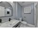 Modern bathroom showcasing a stylish vanity, toilet, shower and sleek fixtures at 737 Bolton Nw Rd, Atlanta, GA 30331