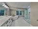 Modern bathroom with double vanity, standalone tub, and glass-enclosed shower at 247 Millbrook Farm Rd, Marietta, GA 30068