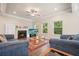 Bright and airy living room with a fireplace, bright windows, and hardwood floors at 1630 Eaglerock Dr, Suwanee, GA 30024