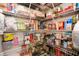 Walk-in pantry with wire shelving stocked with food and household items at 505 Appalachian Woods Dr, Canton, GA 30114
