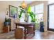 Bright dining area showcases decorative table and hutch near a staircase, perfect for entertaining at 6426 Queens Court Trce # 7, Mableton, GA 30126