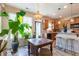 This kitchen is spacious, bright, and features an island with bar stool seating and modern appliances at 6426 Queens Court Trce # 7, Mableton, GA 30126
